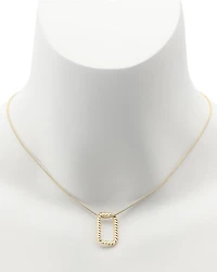 Rope Hexagon Pendant Necklace, 17"