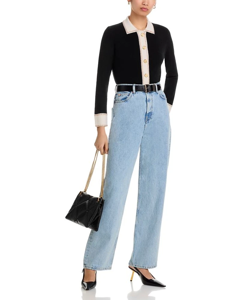 Contrast Trim Cardigan - Exclusive