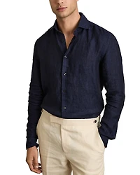 Reiss Linen Slim Fit Shirt