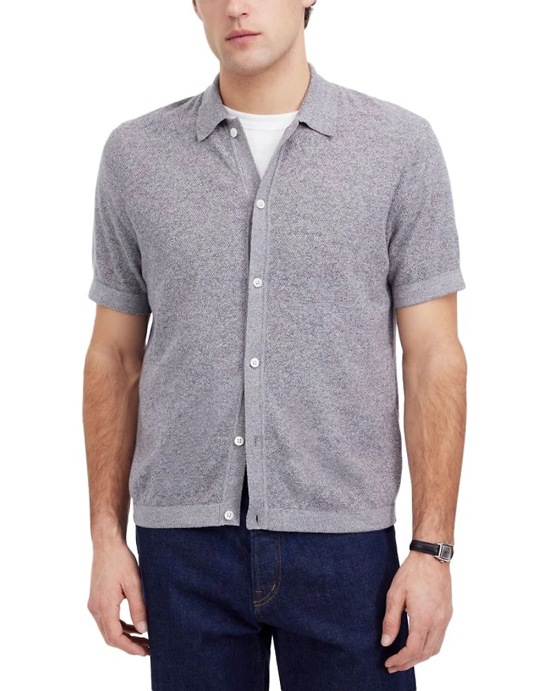 Marled Cotton Short Sleeve Shirt