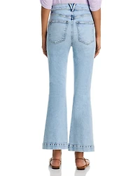 Carson High Rise Ankle Flare Jeans Pale Stone