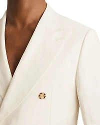 Park Linen Peak Lapel Slim Fit Blazer