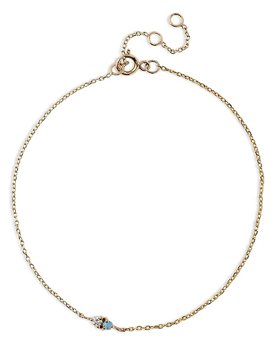 Wwake 14K Yellow Gold Diamond & Opal Two Step Bracelet