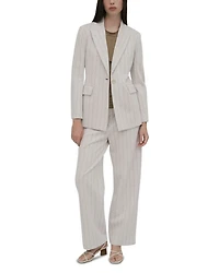 Pinstripe Peak Lapel Jacket