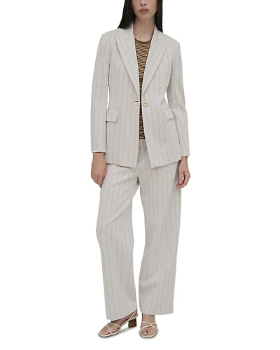 Rosetta Getty Pinstripe Peak Lapel Jacket