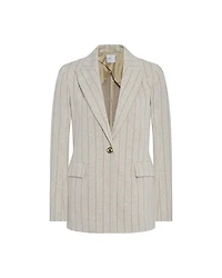 Pinstripe Peak Lapel Jacket