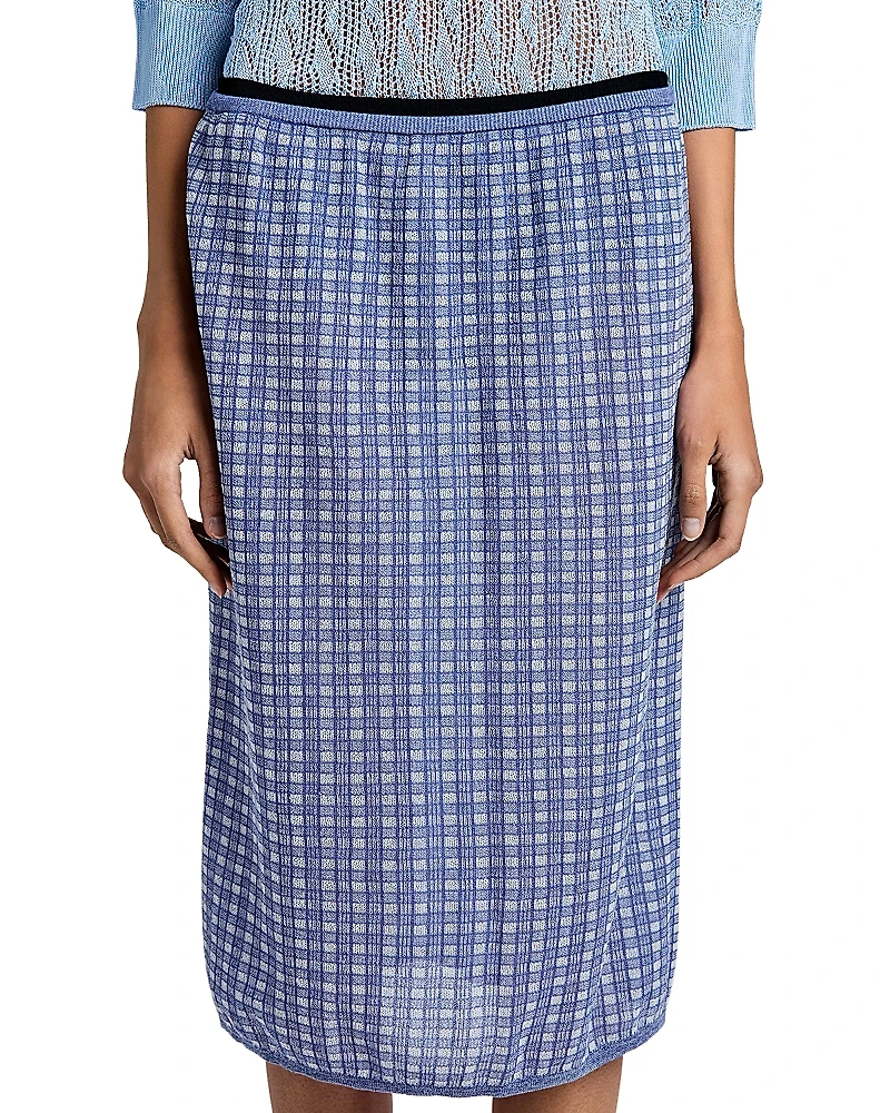 Proenza Schouler White Label Lori Plaid Knit Skirt