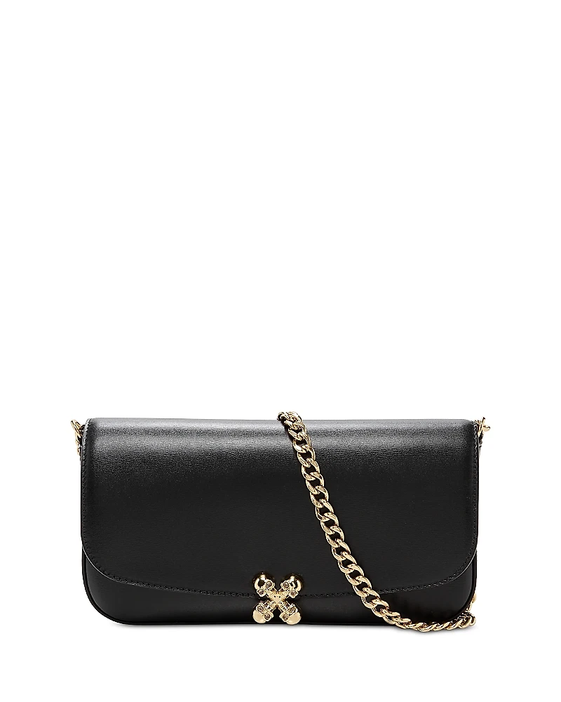 McQueen Skull Flower Leather Crossbody