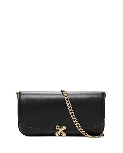 McQueen Skull Flower Leather Crossbody