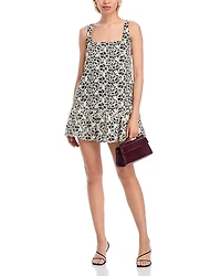 Aqua Lace Drop Waist Mini Dress - Exclusive