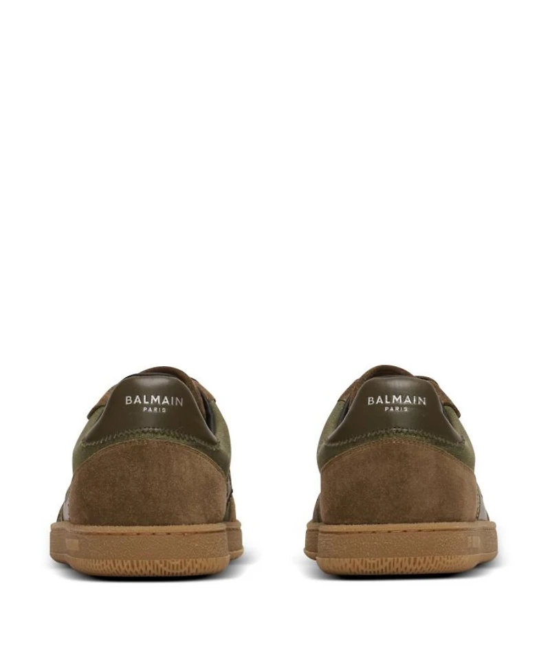 Men's Leather and Canvas Swan Trainers