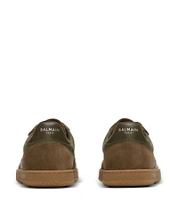 Men's Leather and Canvas Swan Trainers