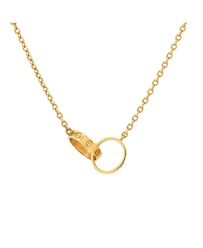 Pre-Owned Cartier Love Interlocking Necklace 18K Gold