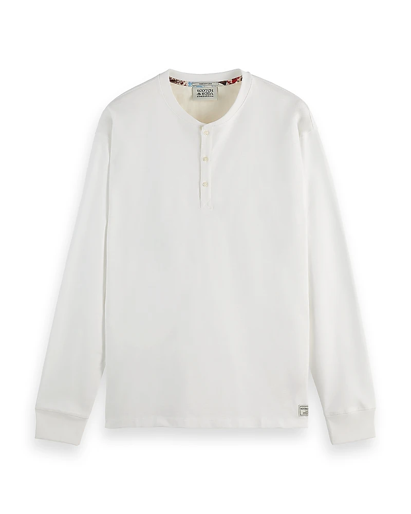 Scotch & Soda Slub Relaxed Fit Henley Tee