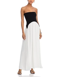 Line & Dot Saloma Mixed Media Dress