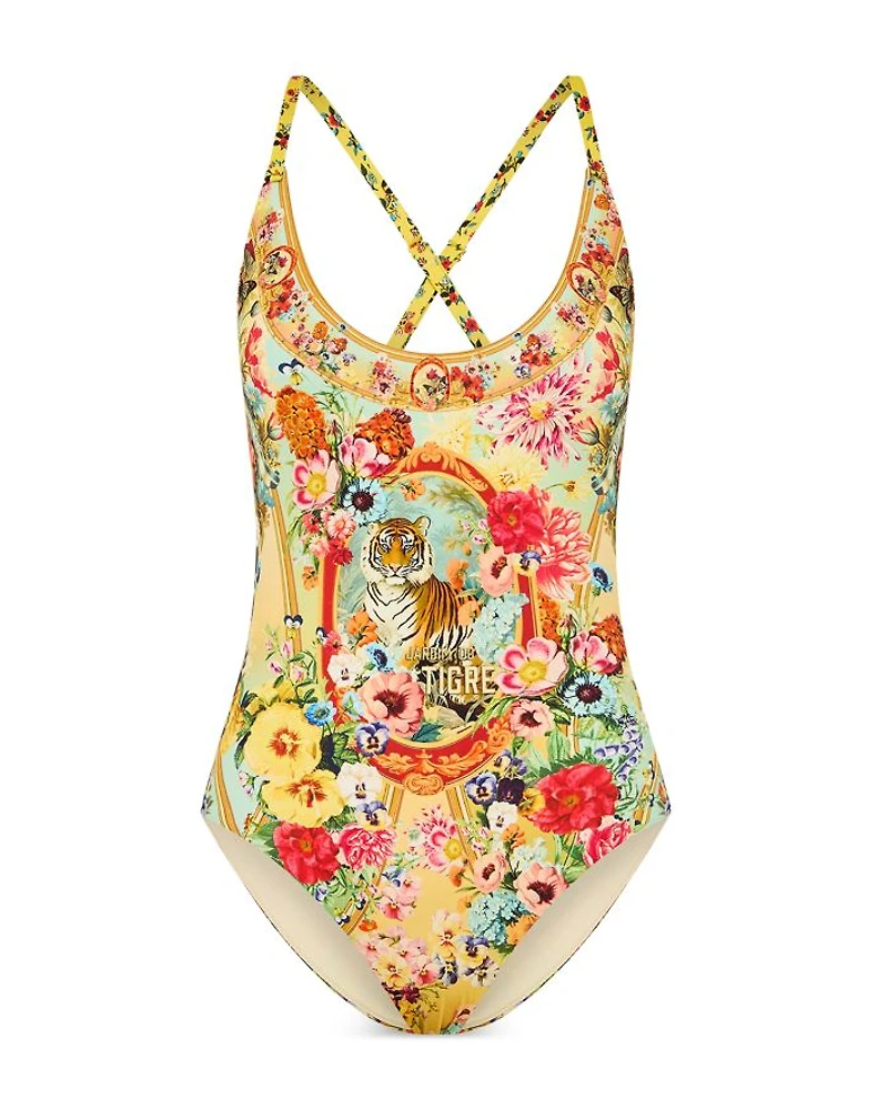 Scoop Neck One Piece Swimsuit