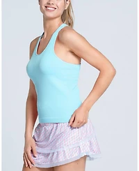 Seamless Scoop Neck Tank with Bra