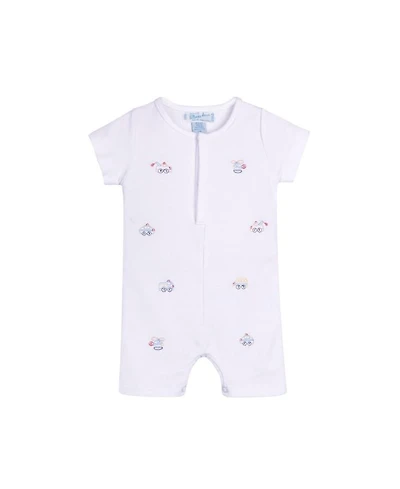 Boys' Vehicle Embroidered Cotton Gown with Hat - Baby