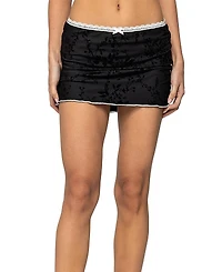 Edikted Klea Velvet Embroidery Mini Skirt
