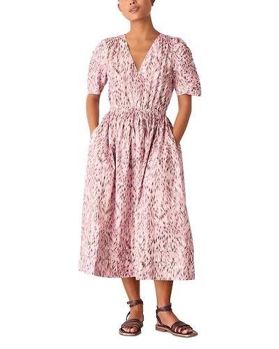 Petite Leopard Midi Dress