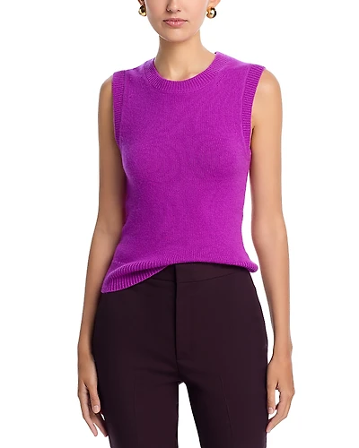 A. l.c. Ian Sleeveless Cashmere Top