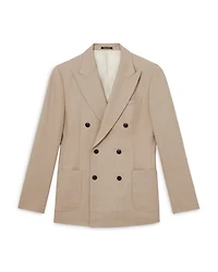 Double Breasted Peak Lapel Slim Fit Blazer