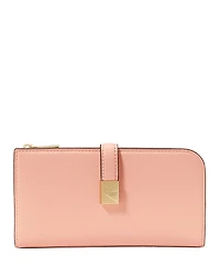 kate spade new york Deco Pebbled Leather Zip Slim Wallet