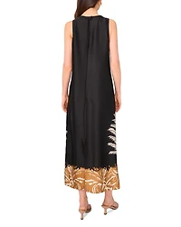 Border Print Maxi Dress