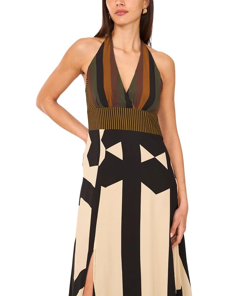 Halter Bar Back Maxi Dress