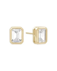 Baguette Cubic Zirconia Stud Earrings
