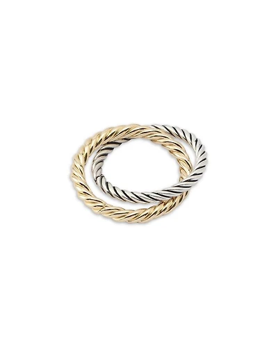 Rope Chain Double Band Ring