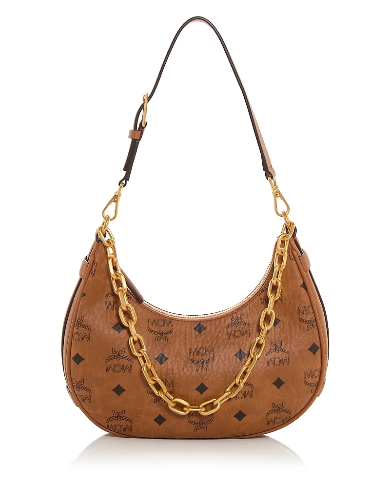 Mcm Aren Visetos Hobo Shoulder Bag