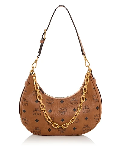 Mcm Aren Visetos Hobo Shoulder Bag