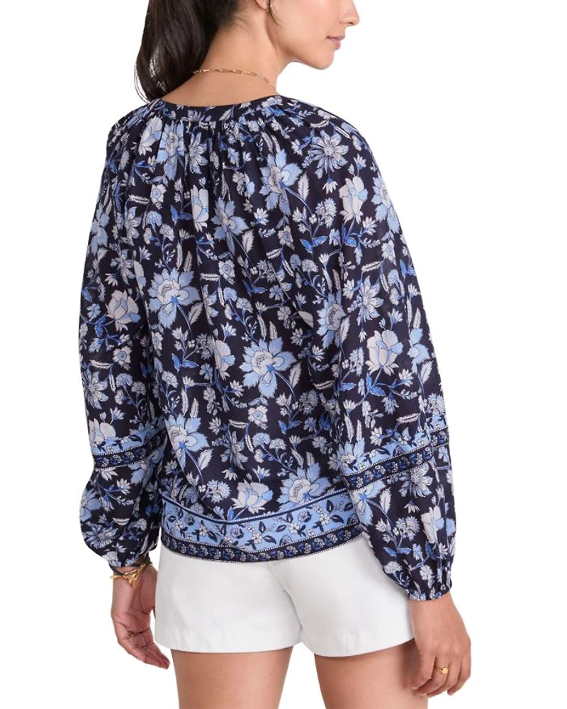 Thalia Floral Print Top