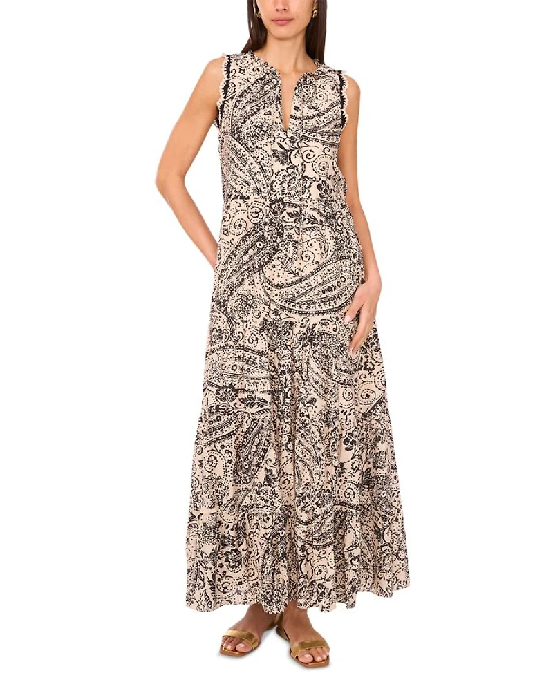 Crochet Trim Maxi Dress