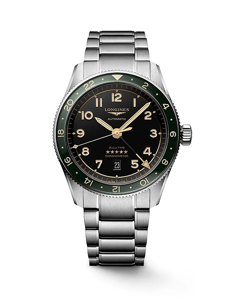 Longines Spirit Zulu Time Gmt Chronometer Watch