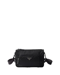 Re-Nylon and Saffiano Leather Shoulder Bag