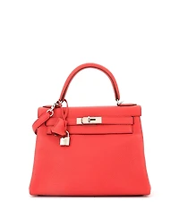 Pre-Owned Hermes Kelly Handbag Togo with Palladium Hardware