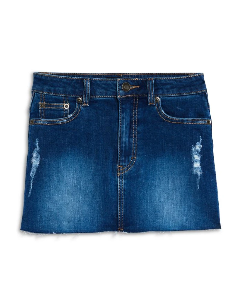 Girls' Miami Distressed Denim Mini Skirt - Big Kid