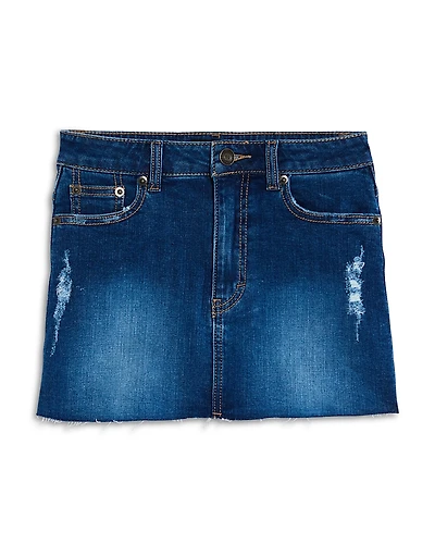 Katiejnyc Girls' Miami Distressed Denim Mini Skirt - Big Kid
