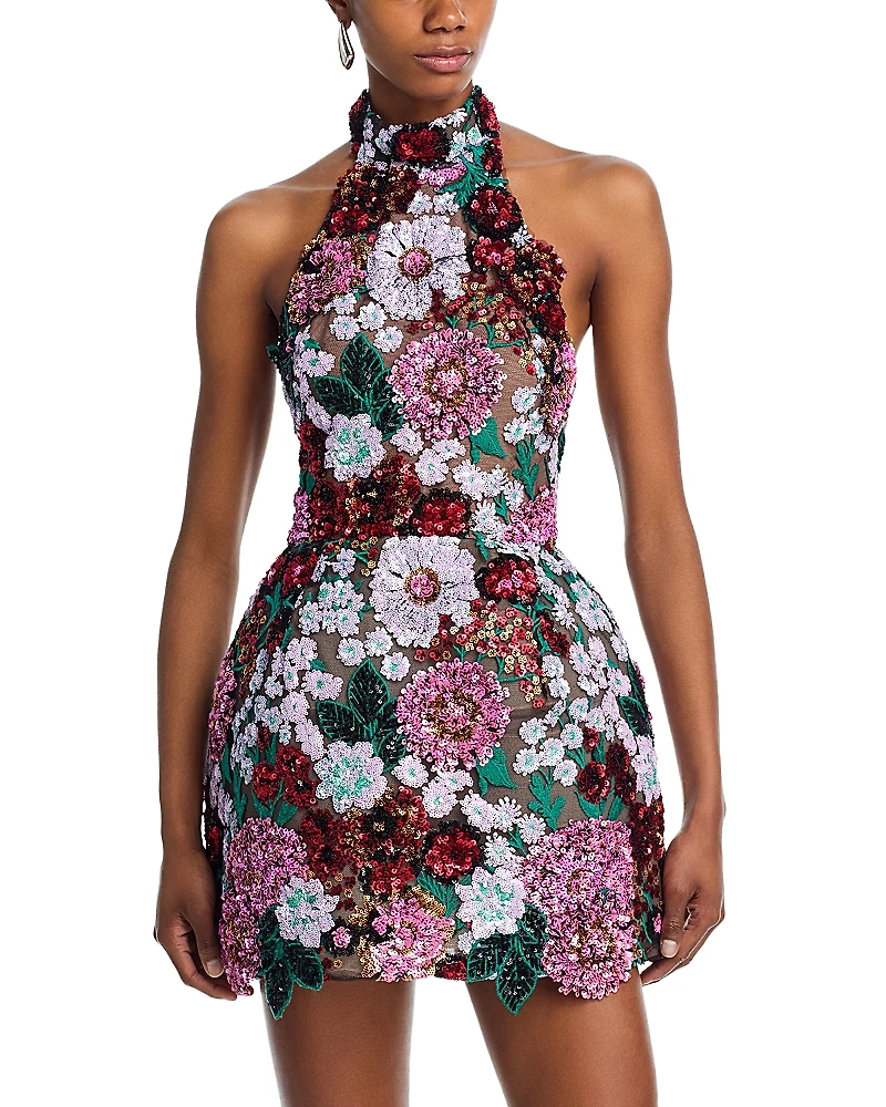 Bronx And Banco Deirdre Sequinned Halter Dress