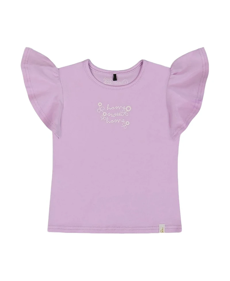 Deux par Girls' Flutter Sleeve Top