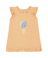 Deux par Deux Girls' Organic Cotton Tunic with Frill - Little Kid