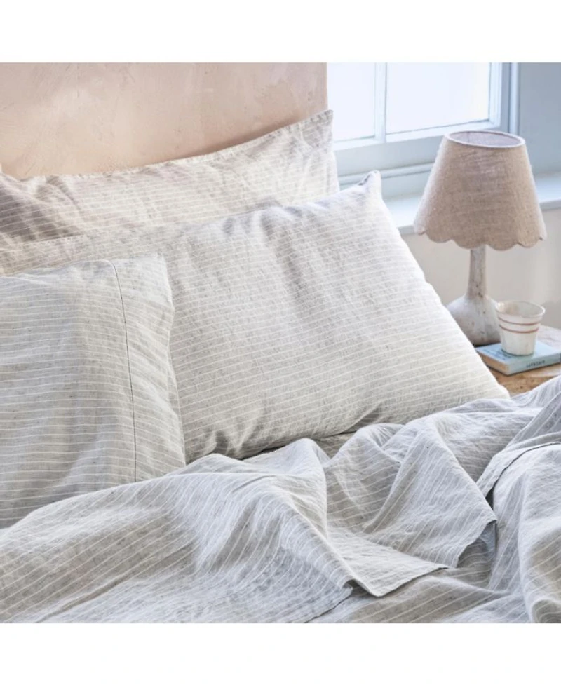 Stripe Linen Blend Pillowcase Pair