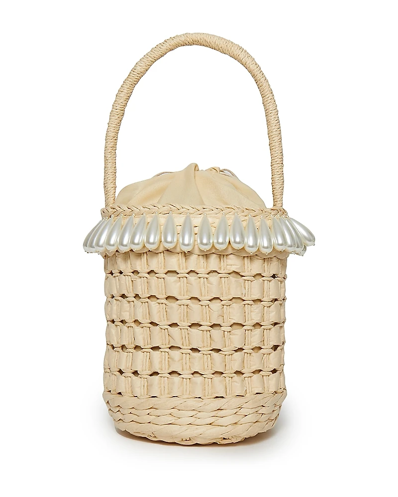 Lele Sadoughi Faux Pearl Basket Bag