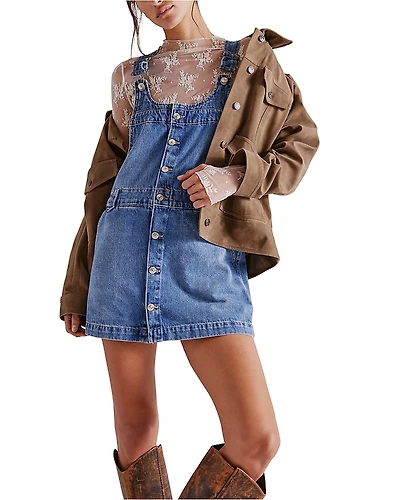 Free People Edie Denim Skirtall