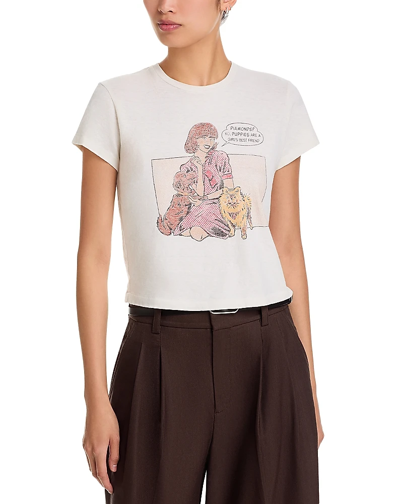 Re/Done 50s Boxy Puppies Tee
