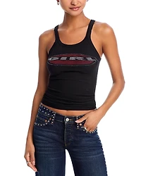 Re/Done Girl Ribbed Tank Top
