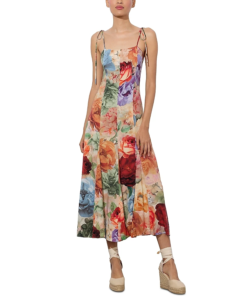 Alice and Olivia Jeanette Tie Shoulder Dress