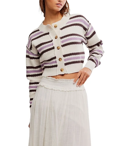 Lila Striped Cardigan